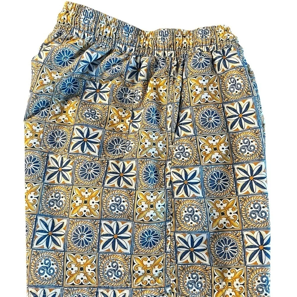 Origen Per Capri Blue & Yellow Swim Trunks Size XL NWOT